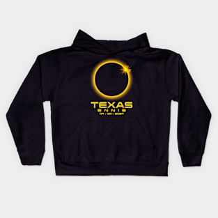 Ennis Texas Tx Total Solar Eclipse 2024 Kids Hoodie